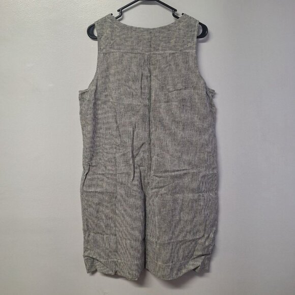 Eileen Fisher Jumper Dress Tank Gray Button Down Hemp Organic Cotton Women Large - Picture 11 of 12